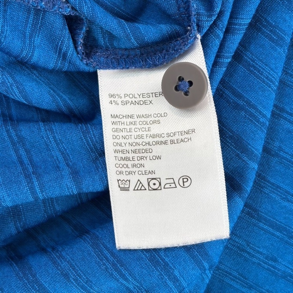 Tommy Bahama Wave Crest Henley T Shirt in Blue Men Medium Short Sleeve Resort - Picture 5 of 6